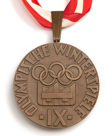 Back: Innsbruck 1964 prize medals, German legend with Innsbruck emblem