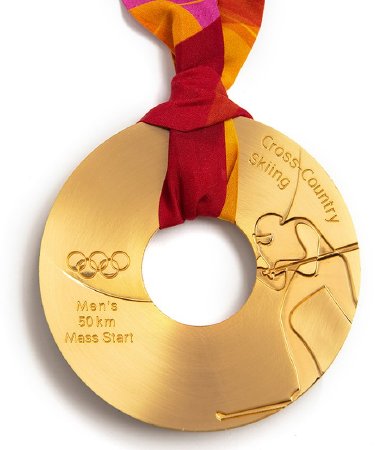 Back: Torino gold medal, men's 50km mass start cross-country skiing