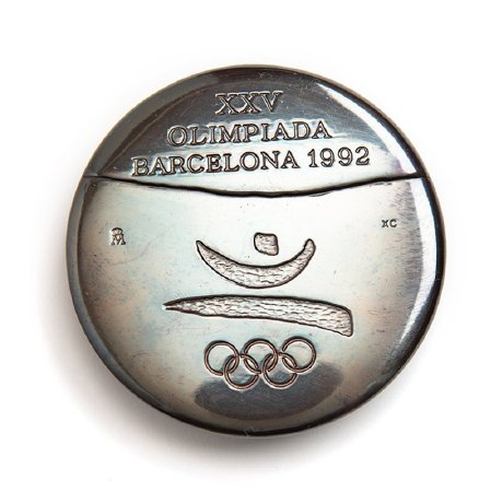 Front of Barcelona 1992 participation medal for volunteers