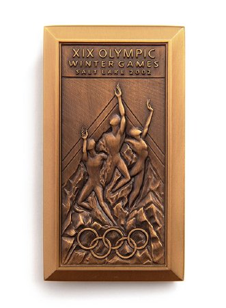 Front of Salt Lake City 2002 participation medal for athletes