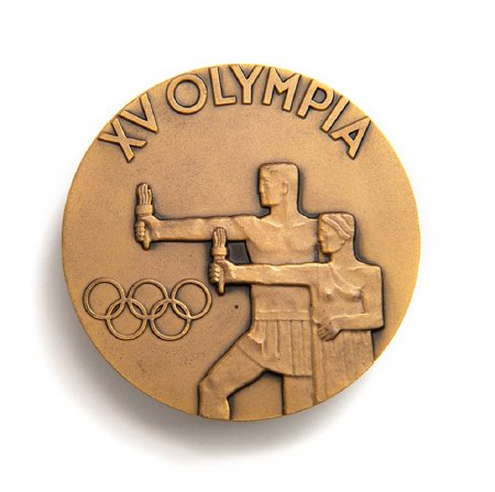 Back of Helsinki 1952 participation medal