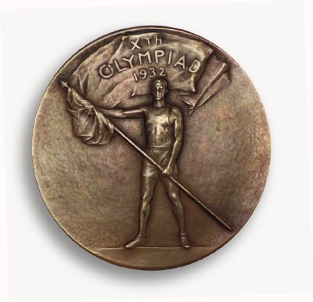 Front of Los Angeles 1932 participation medal in bronze, large