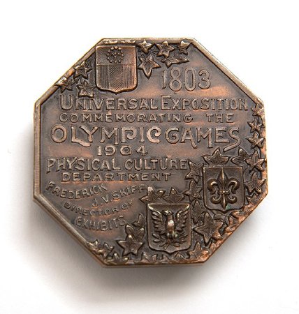 Back of St. Louis 1904 participation medal