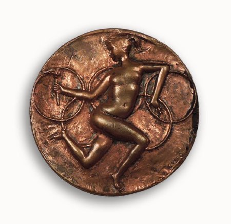 Front of Rome 1960 participation medal in bronze, large