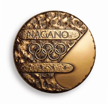 Front of Nagano 1998 participation medal