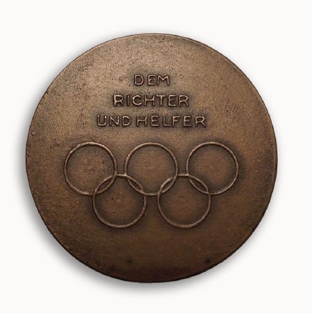 Back of Garmisch 1940 participation medal for judges