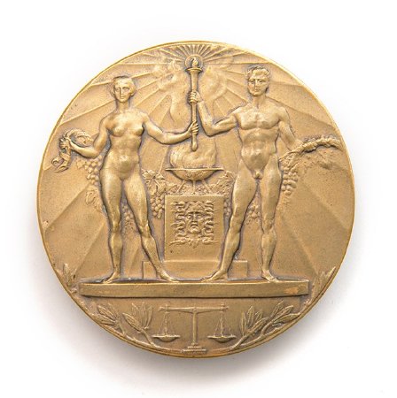 Front of Amsterdam 1928 participation medal in gilt bronze
