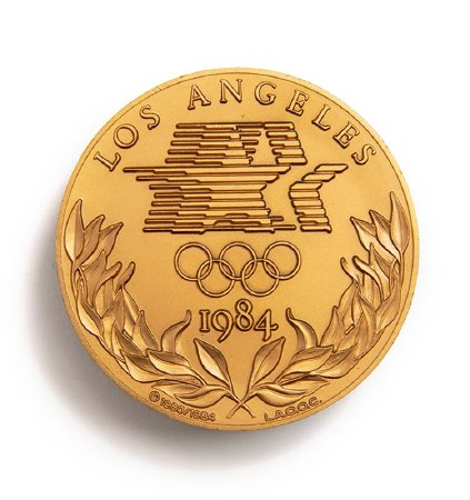 Back of Los Angeles 1984 participation medal