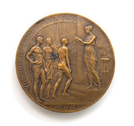 Back of Antwerp 1920 participation medal