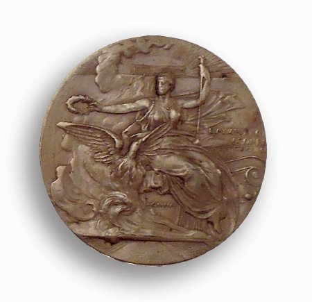 Front of Athens 1896 participation medal in bronze