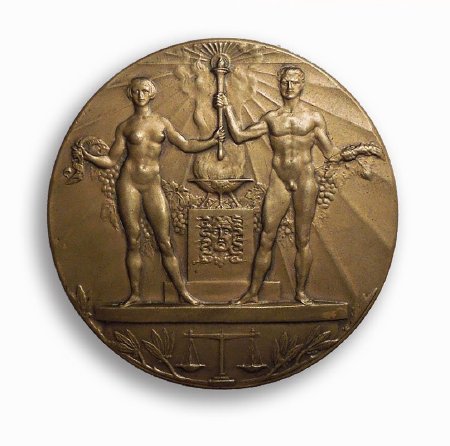 Front of Amsterdam 1928 participation medal in bronze
