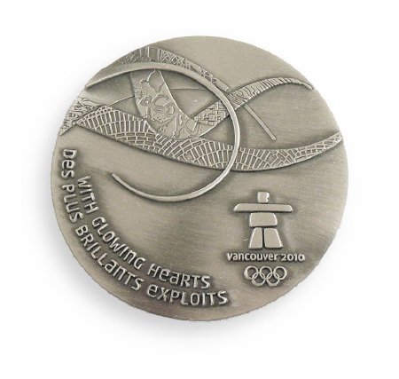 Back of Vancouver 2010 participation medal for athletes