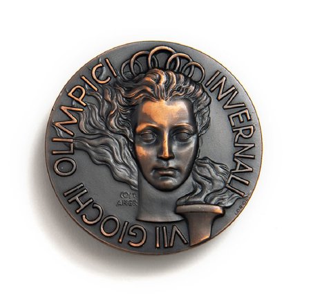 Front of Cortina 1956 participation medal in bronze